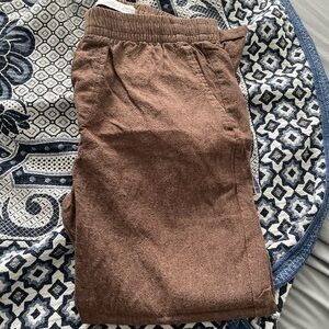 Old navy linen blend brown pants M